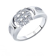 Серебряное кольцо с фианитами SOKOLOV 94012960 фотография