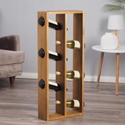 Полка деревянная большая, под 6 бутылок, 96х40х16 см фото