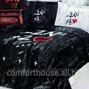 Постельное белье le vele сатин - two two black двуспальный евро фото