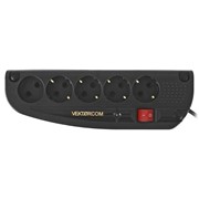 Сетевой фильтр Vektor COM черный 10м (компьютерный) фото