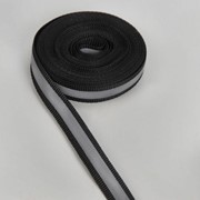 Светоотражающая лента стропа, 10 мм, 5 ± 1 м, цвет чёрный фото