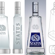 ТМ Status дизайн формы бутылки, дизайн этикетки