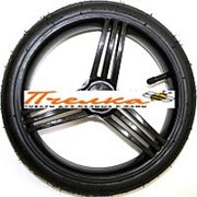 Колесо надувное 12 дюймов (60-230) без тормозной шестеренки, Bebetto (Бебетто), черный №022073 фото