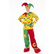 Карнавальный костюм «Петрушка», текстиль, размер 54, рост 182 см фото