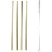 Набор из 4 соломинок из бамбука и щеточки colour (68562)