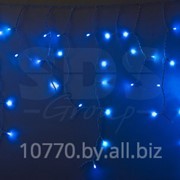 Гирлянда Айсикл (бахрома) светодиодный, 4,8 х 0,6 м, белый провод, 220В, диоды синие фото