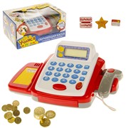 Обучающая касса-калькулятор «Учимся и играем», игрушечная, с аксессуарами, световые и звуковые эффекты фотография