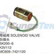 Соленоид (электромагнитный клапан) Kobelco K3V112 SK200-6 (white plug ) p/n MC609-7421120 фотография