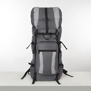 Рюкзак туристический, 90 л, отдел на шнурке, наружный карман, 2 боковые сетки, цвет серый фото