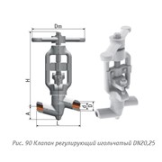 Клапан регулирующий игольчатый DN 20 10с-5-2 фото