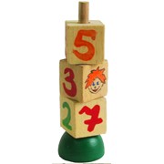 Деревянная детская игрушка пирамидка Счет 523905 160х40
