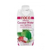 Кокосовая вода с соком личи FOCO 330мл фото