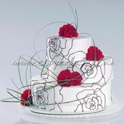 Торт свадебный №0187 код товара: 1-0187 фотография
