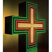 Зеленый крестик для аптеки программируемый фото