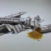 Сахар тростниковый коричневый в стике 5г. фотография
