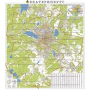 Карта г. Екатеринбург. Масштаб 1:25000 (177х203 см) фото