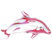 Шар фольгированный Ф Фигура 11 Дельфин розовый FМ фото