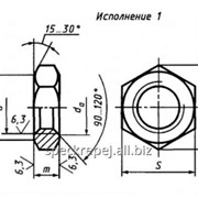 Гайка шестигранная низкая, класс точности А ГОСТ 5929-70 фото