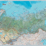 Настенная карта «Россия и сопредельные государства» комплексная фото