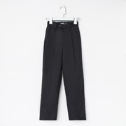 Школьные брюки для мальчика прямые с посадкой на талии, цвет чёрный, рост 122 см (30/S) фото
