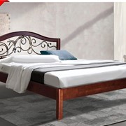 Кровать двуспальная Анталия с ковкой (ольха). фото