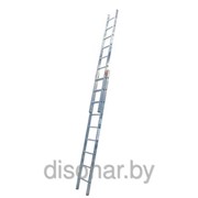 Алюминиевая двухсекционная приставная лестница 18 ступеней Fabilo KRAUSE 120540 фото