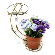 Подставка для цветов металлическая “Дуга“ левая 2-горшковая фотография