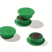 Магнит с цветной шляпкой 15 мм, сила магнита - 75 п Зеленый фото