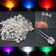 100 шт. 5 мм 6 цветов солома Шапка LED излучающие диоды Water Clear DIY широкоугольный свет фотография