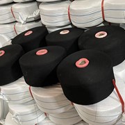 Ne12s/1 черная пряжу для производстве перчаточном  фото