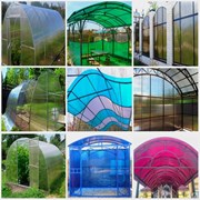 Сотовый поликарбонат от 4 до 10 мм цветной и прозрачный , Тепличный для беседок и навесов. Доставка по всей области. 2 УФ защита № 1375-03-66 фото