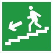 Знак Направление к эвакуационному выходу по лестнице вниз