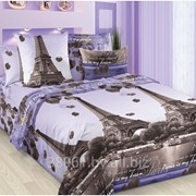 Постельное белье двуспальный комплект “Романтика Парижа“ перкаль фото