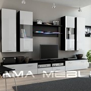 Гостиная Cama Dream II (черный/белый глянец) фото