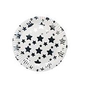Набор тарелок бумажных Веселуха "Звезды серебряные", d- 18 см., 6 шт., европодвес, 1707273