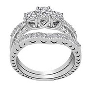 Кольцо классическое с бриллиантами SI1/G 1.20 Ct фото