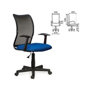 Кресло Brabix Spring MG-307 синее/черное TW фото