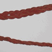 Поводок из кожи №12 коса, простроченный. Плетение, ширина полос: 12 мм, длина: 1 м фотография