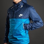 Анорак Nike цвет темно-синий + голубой