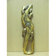 Ящерица настенная 50см бордовая- резной узор, арт. 62807/6 фото