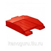 Подставки для документов Стамм Лоток д\бумаг гориз. ЭКСПЕРТ тонированный тёмно-красный ВИШНЯ фото