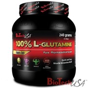 Аминокислота 100% L-Glutamine 240 г BioTech фотография