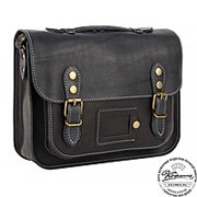 Кожаный портфель “Сатчел“ (чёрный) фото