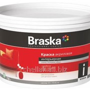 Краска акриловая Braska класса Premium интерьерная супербелая 3кг