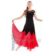 Dance Me Платье детское ПС262-11, масло / гипюр, черный / красный фотография