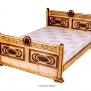 Кровать из массива сосны “Греческая резная“ фото