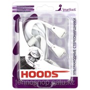 Внутриканальные стерео наушники SmartTrack Hoods, провод-шнурок 1.5м, белые,STE-3700/200/35 фото
