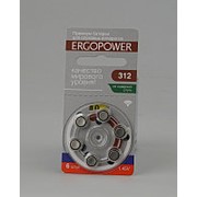 Батарейки для слуховых аппаратов Ergopower 312 (6 шт.) фото