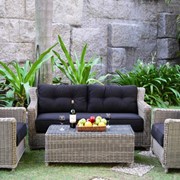 Набор плетенный из ротанга Ponte,диван +2 кресла+столик фотография
