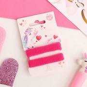 Резинка для волос 'Единорожка' (набор 2 шт) розовый фото